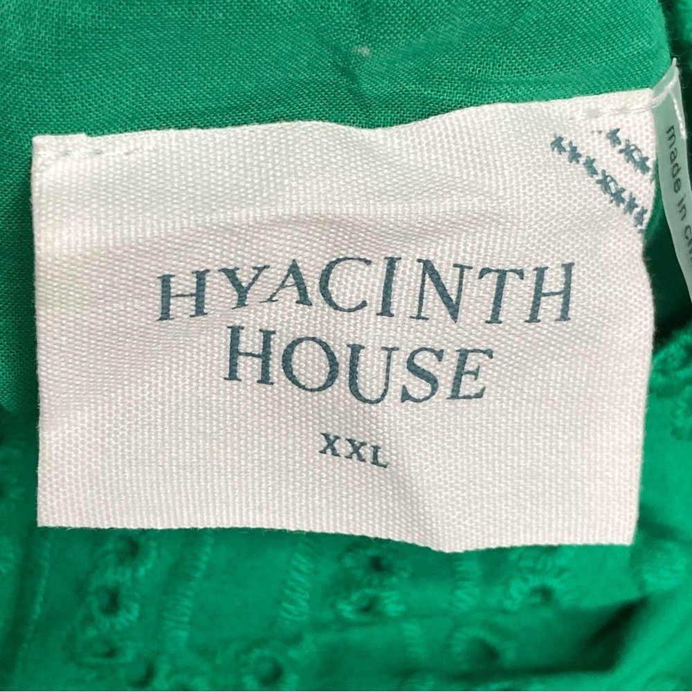 NEW Tuckernuck Green Eyelet Beaded Strap Mini Dress Women’s XXL Hyacinth House - Picture 7 of 10